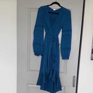 Veronica Beard Teal Long Sleeve Dress